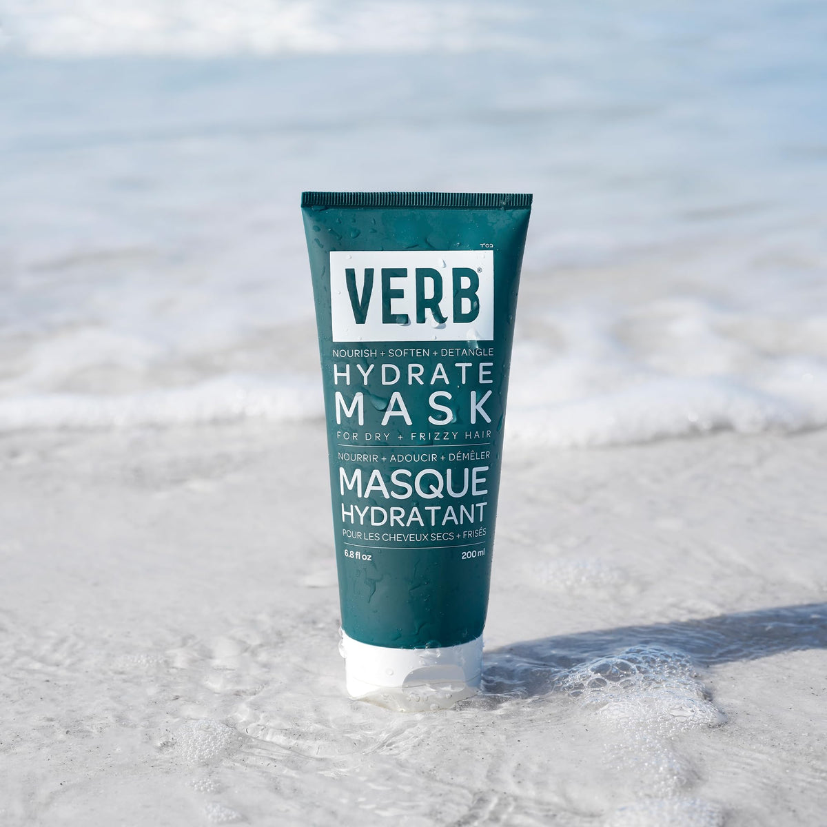 VERB Hydrate Mask close label shot listing key ingredients and clean formula