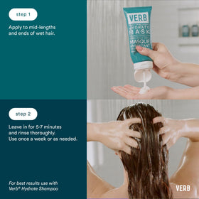 VERB Hydrate Mask creamy texture displayed to show rich moisturizing formula