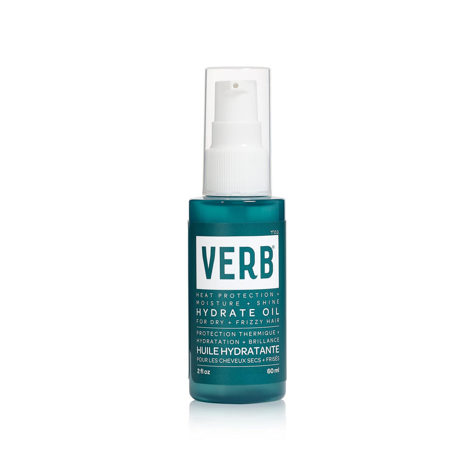 VERB front packaging of Hydrate Oil showcasing bottle and label benefits