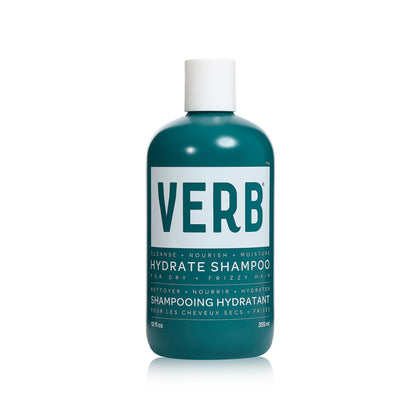 VERB front bottle shot showing hydrate shampoo for visible moisture