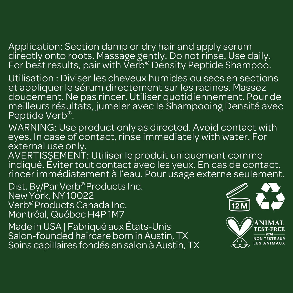 VERB niacinamide ingredient detail showing scalp circulation support benefit