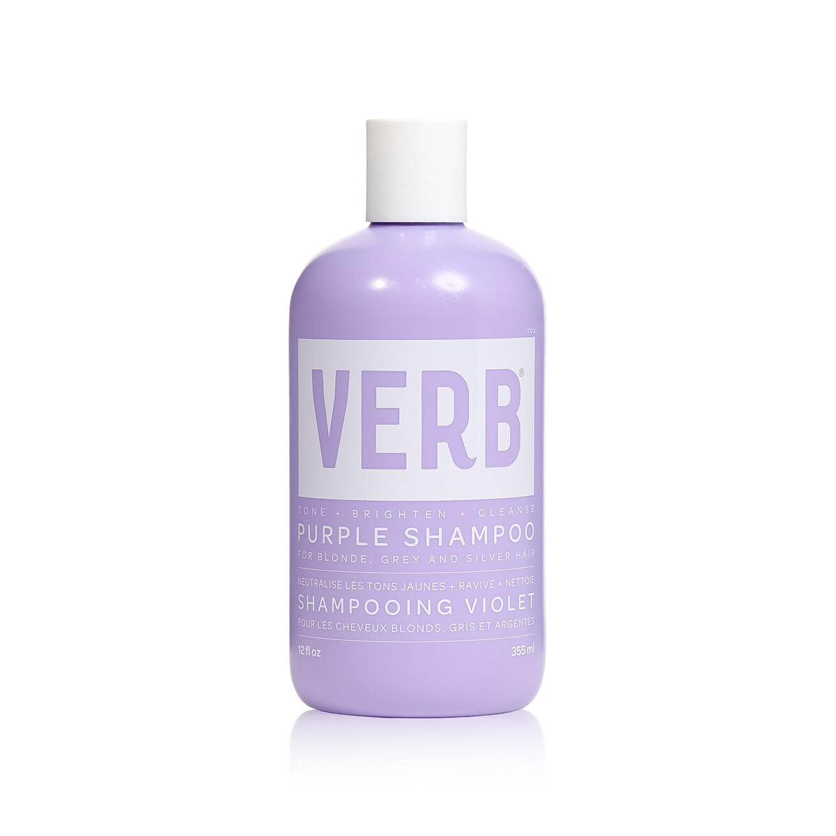 VERB front bottle view showing purple shampoo for brightening hair