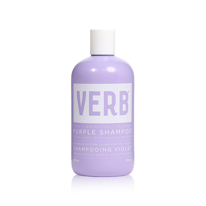 VERB front bottle view showing purple shampoo for brightening hair