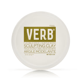 Verb sculpting clay front jar showing compact travel-friendly packaging and medium hold benefit