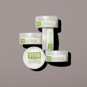 Verb sculpting clay label close-up showing clean ingredients and cruelty-free certification benefit