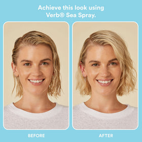 VERB spray applied to hair creating natural beachy waves