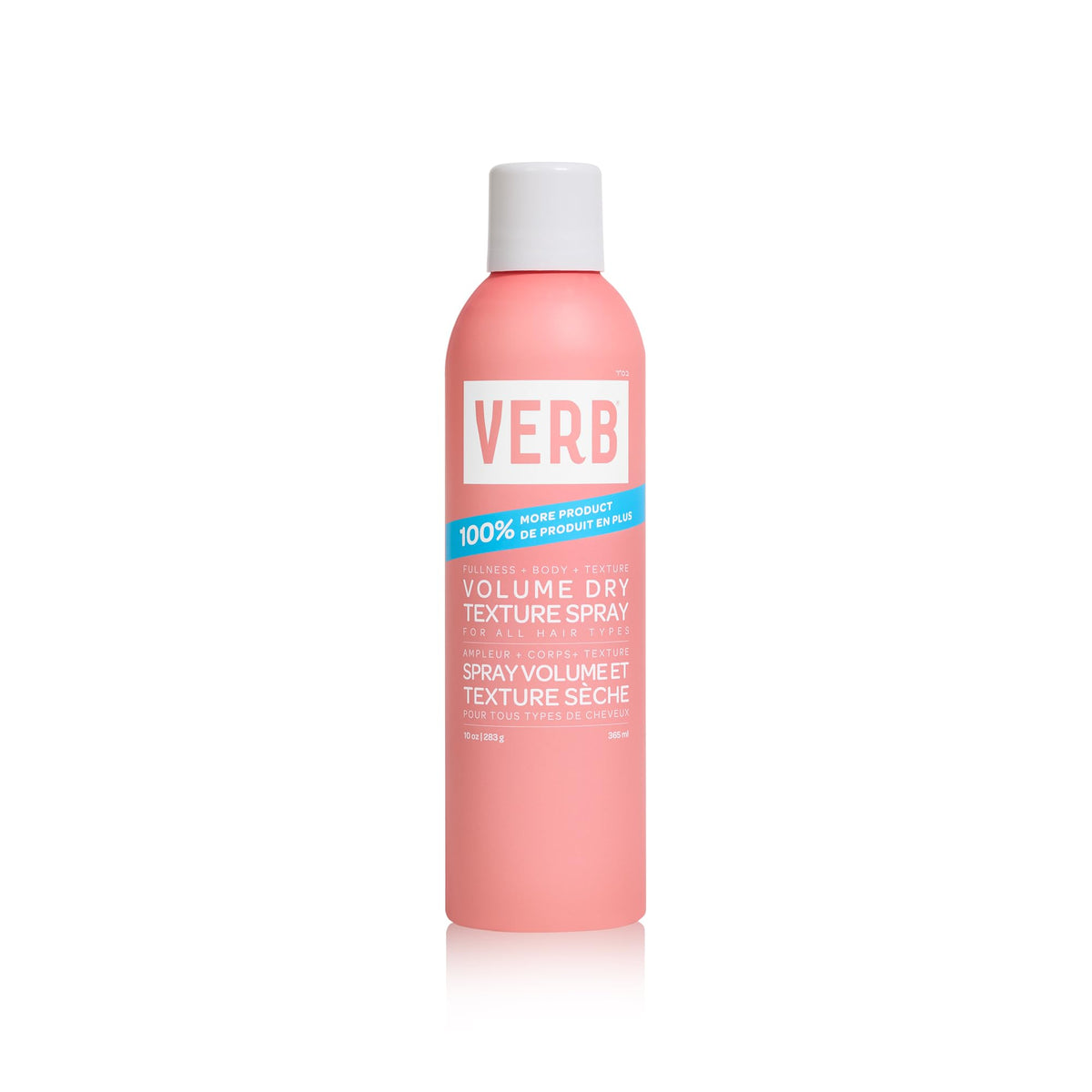 VERB front packaging of jumbo dry texture spray shows brand and size