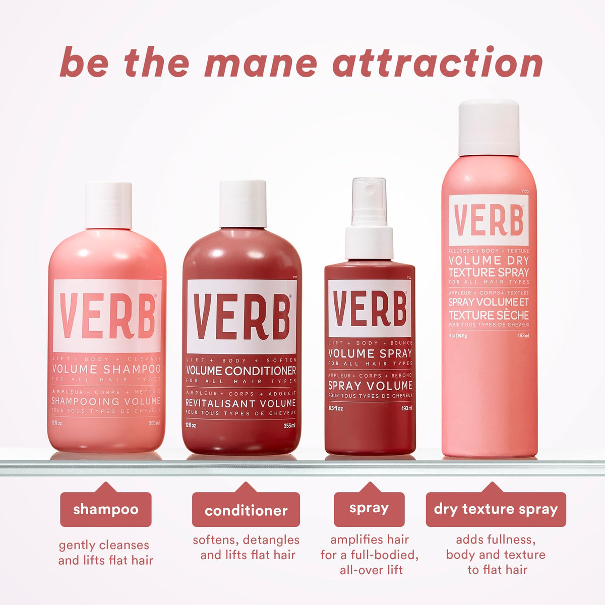 VERB spritzing into dry hair to create instant lift and textured separation
