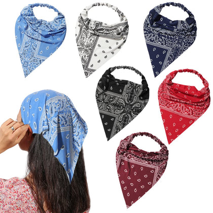Vercret front packaging showing six paisley scarves and included clips, easy grab-and-go