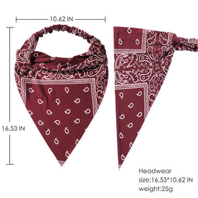 Vercret scarf next to ruler for size comparison showing full triangle coverage