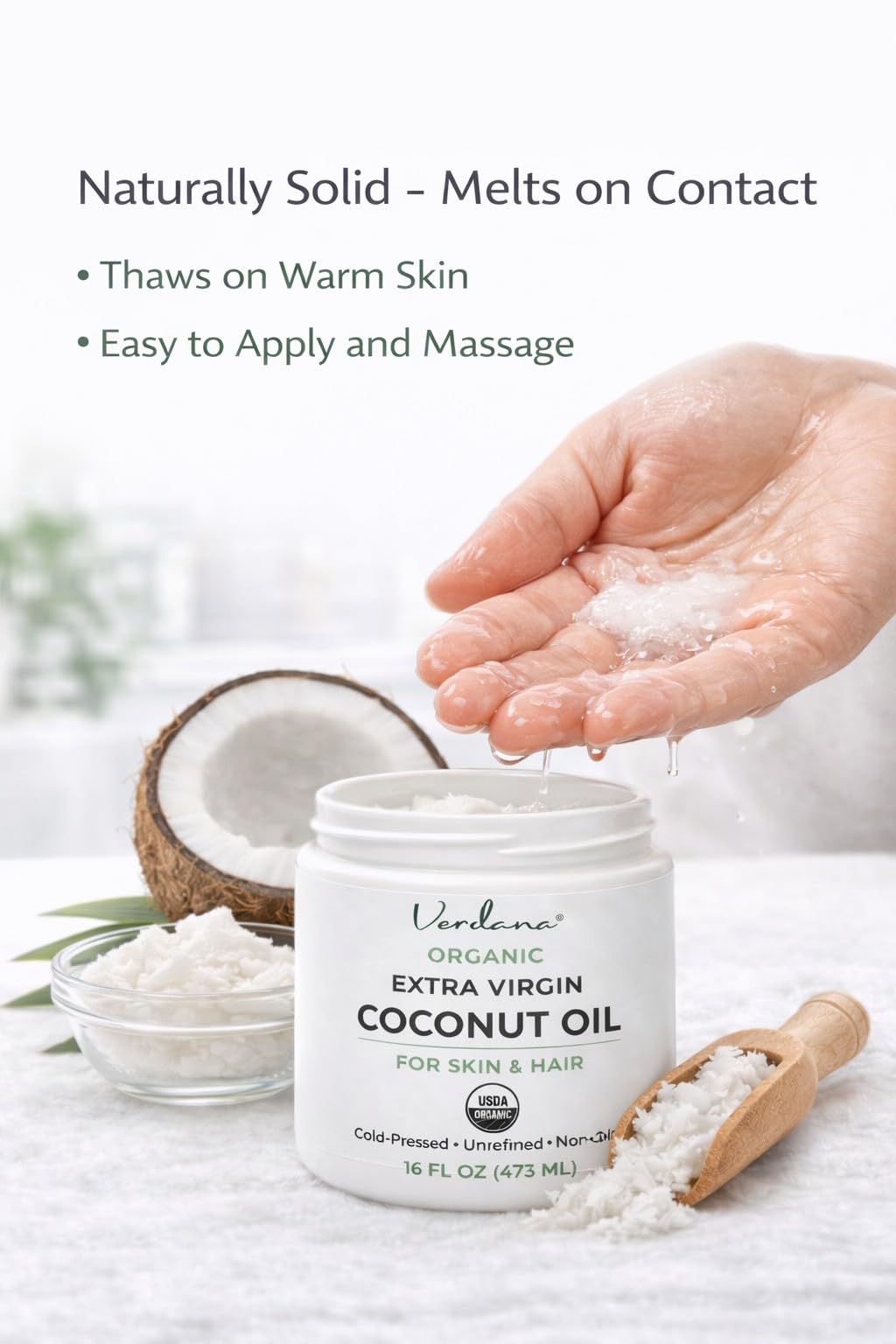Verdana used as a hair treatment showing smoother ends benefit