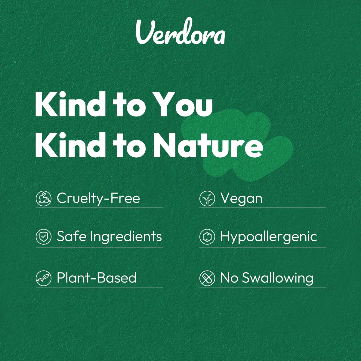 VERDORA pads beside a bedtime scene suggesting relaxation and restful routine