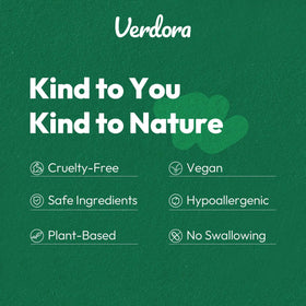 VERDORA pads beside a bedtime scene suggesting relaxation and restful routine