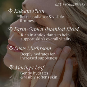Verli bottle styled in bathroom setting, conveys daily routine fit and hydrated glow benefit