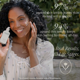 Verli pump and label detail, emphasizes ingredient clarity and easy dispensing benefit
