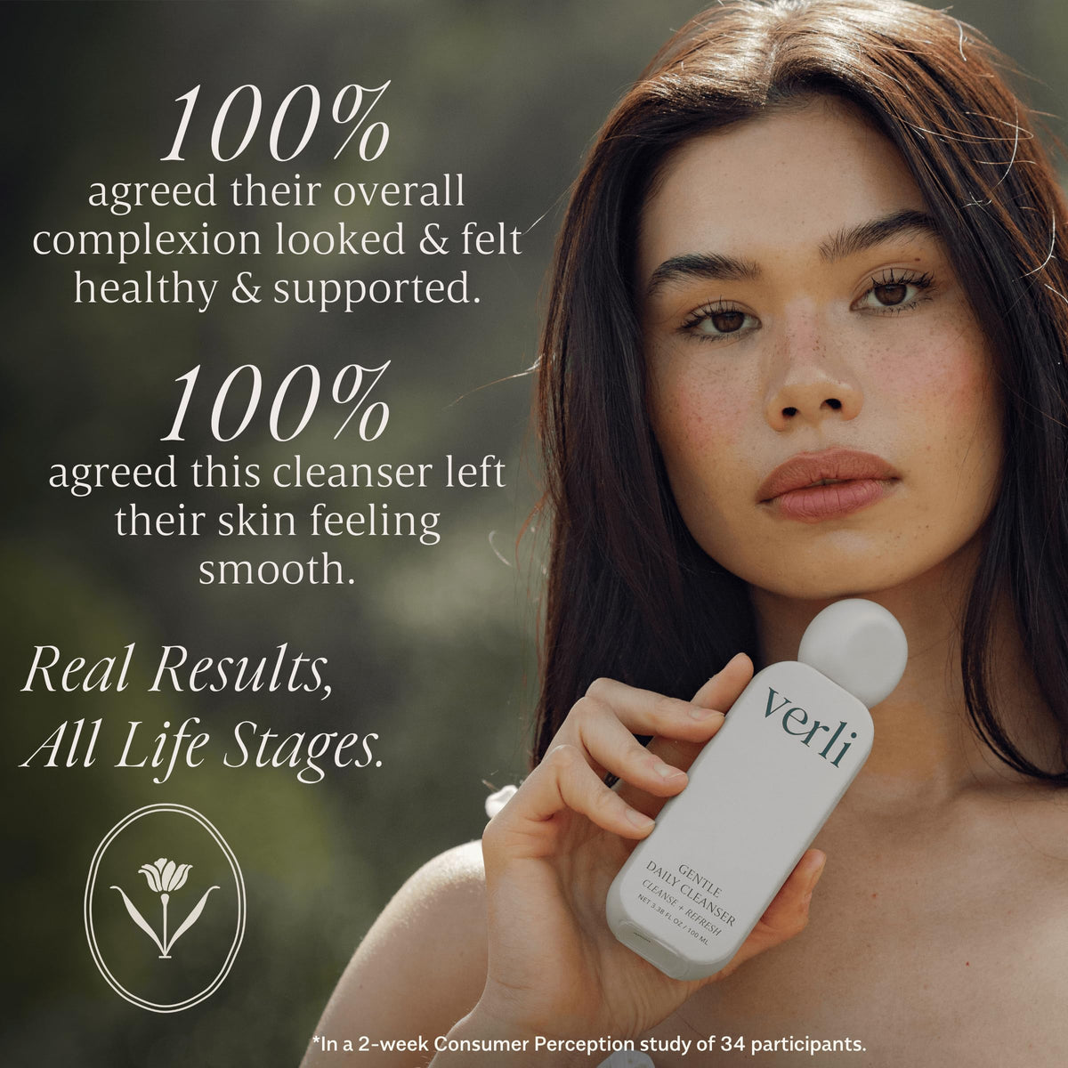 Verli close-up of gel-creme texture highlighting hydration benefits