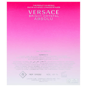 Versace Bright Crystal Absolu boxed packaging presented gift-ready with brand recognition