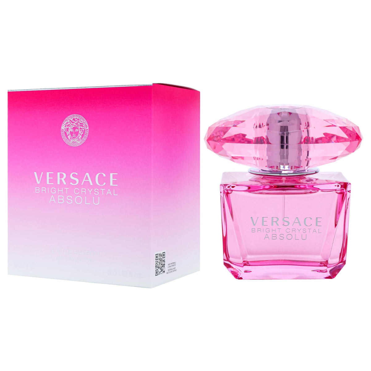 Versace Bright Crystal Absolu cap detail highlighting crystal-like finish and refined look