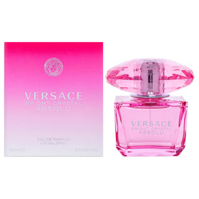 Versace Bright Crystal Absolu front bottle showing elegant jewel design and luxury appeal