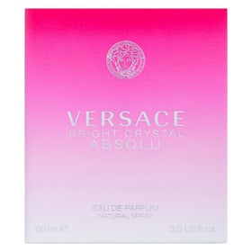 Versace Bright Crystal Absolu liquid color visible in bottle conveying rich amber-musky depth