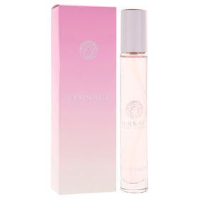 Versace Bright Crystal atomizer closeup showing spray nozzle, leak-resistant convenience