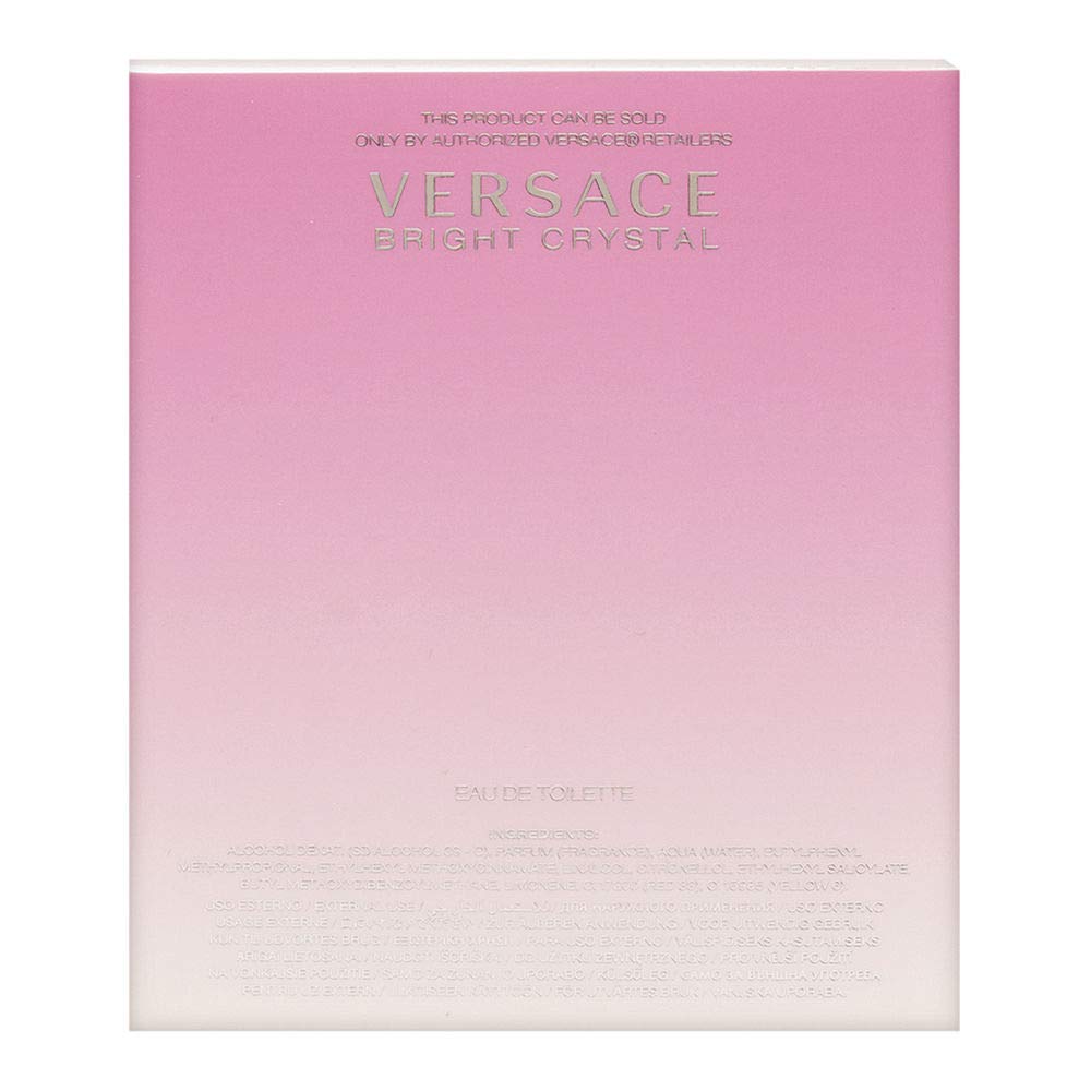 Versace Bright Crystal packaging box displayed, Versace branding visible for confident gifting