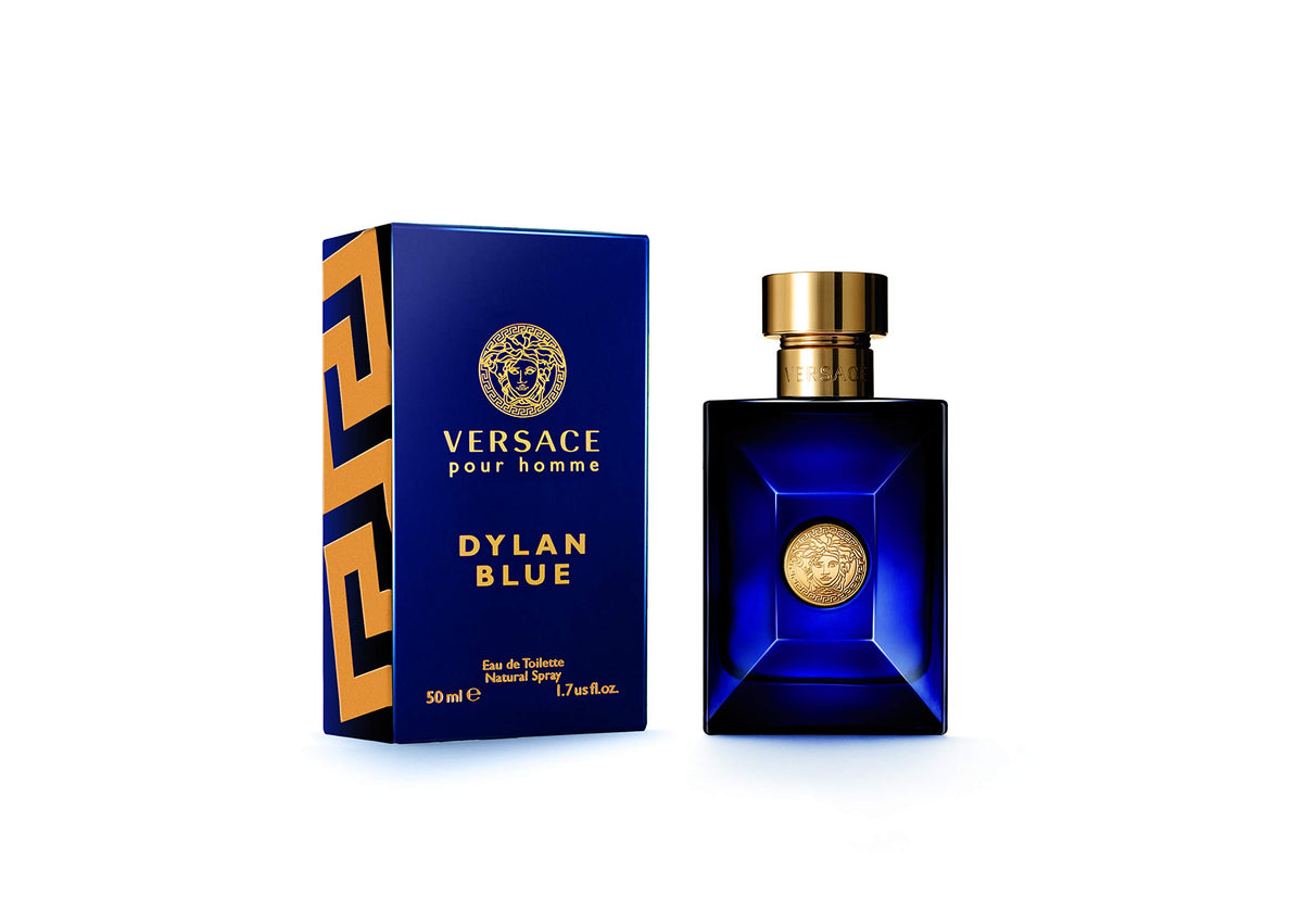 Versace Dylan Blue close-up of glass and cap detail highlighting premium finish and durable packaging