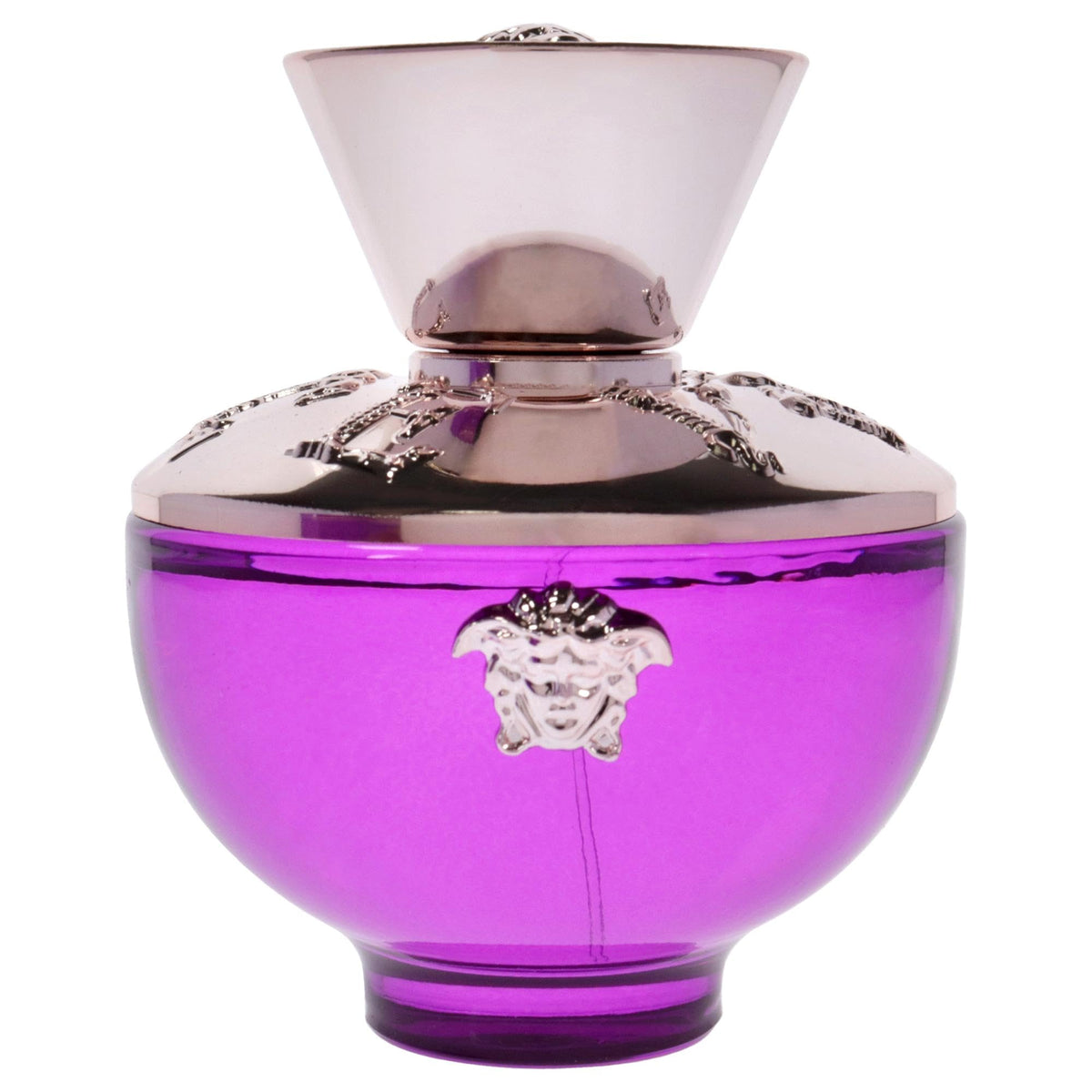 Versace Dylan Purple close-up of bottle cap and texture highlighting luxury finish