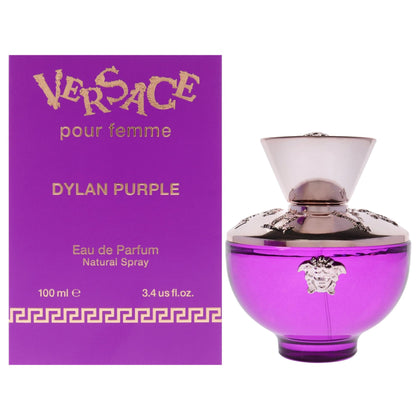 Versace Dylan Purple front bottle showing vibrant design and easy identification