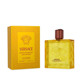 Versace Eros Energy front bottle view showing elegant design and brand confidence