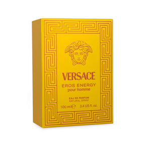 Versace Eros Energy lifestyle image of man wearing fragrance for lasting presence