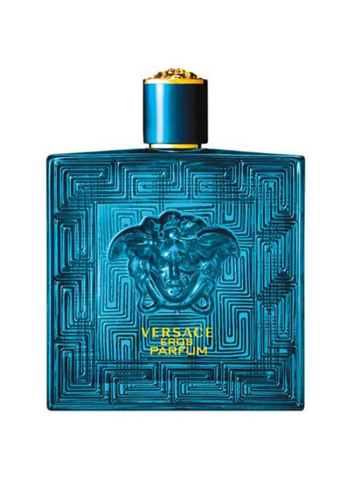 Versace Eros front bottle showing elegant design and brand prestige