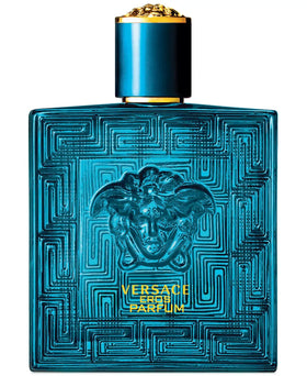 Versace Eros front bottle view showing elegant design and lasting impression