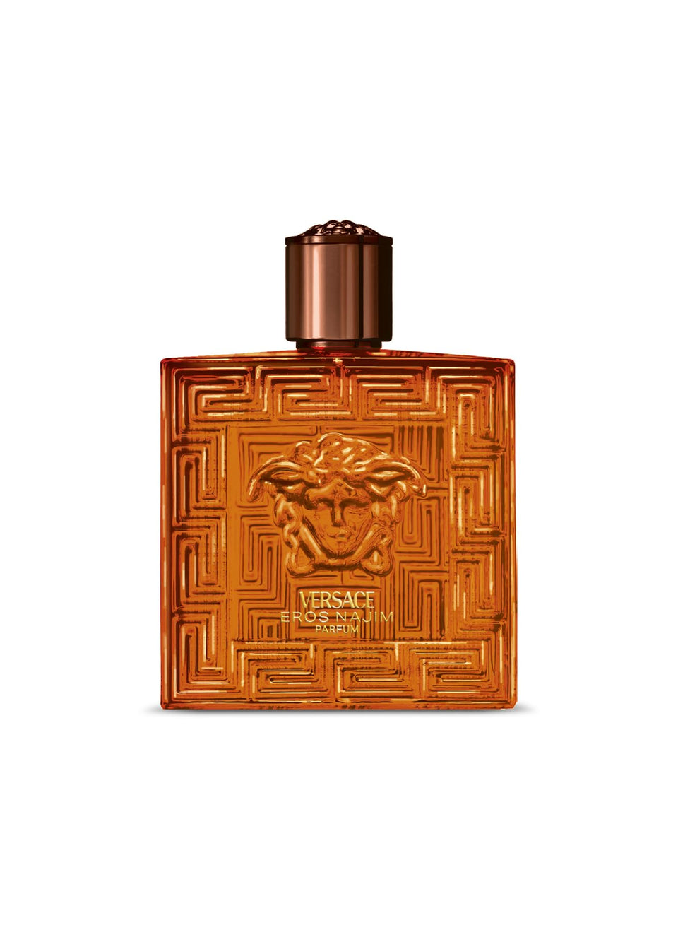 Versace Eros Najim front bottle view showing elegant packaging and luxury appeal