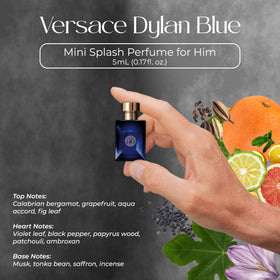 Versace Eros vial close-up showing bottle detail and perfume concentration benefit testing