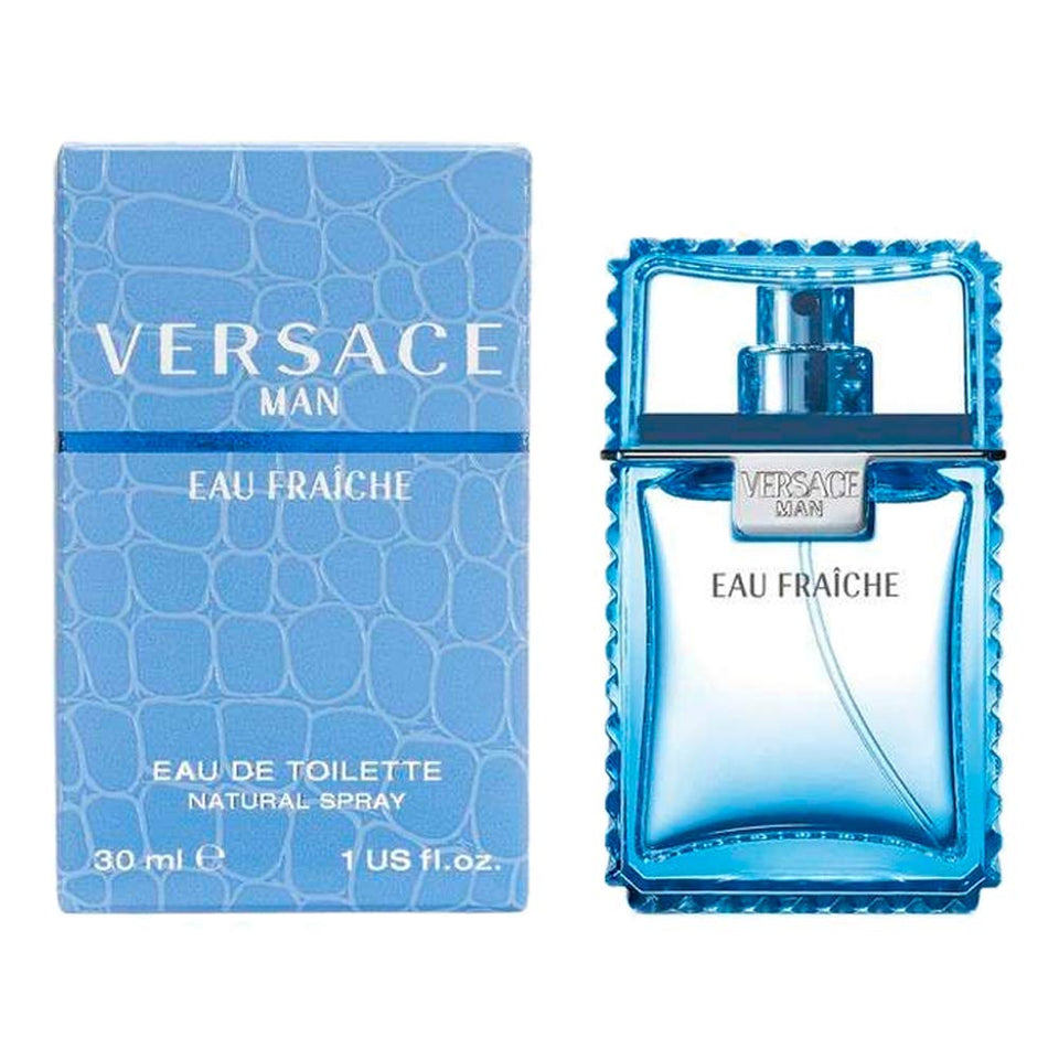 Versace bottle front packaging showing fresh citrus design and instant wearable appeal