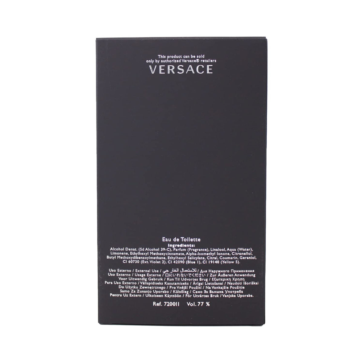 Versace Pour Homme cap and nozzle close-up highlighting quality finish and precise spray control