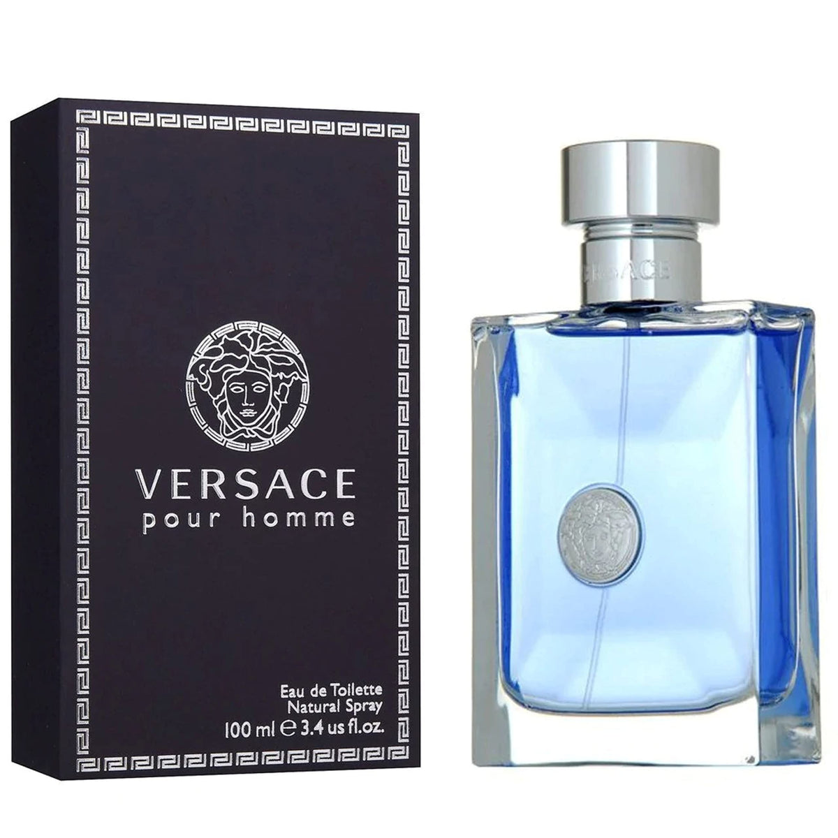 Versace bottle styled in bathroom conveying daily grooming routine