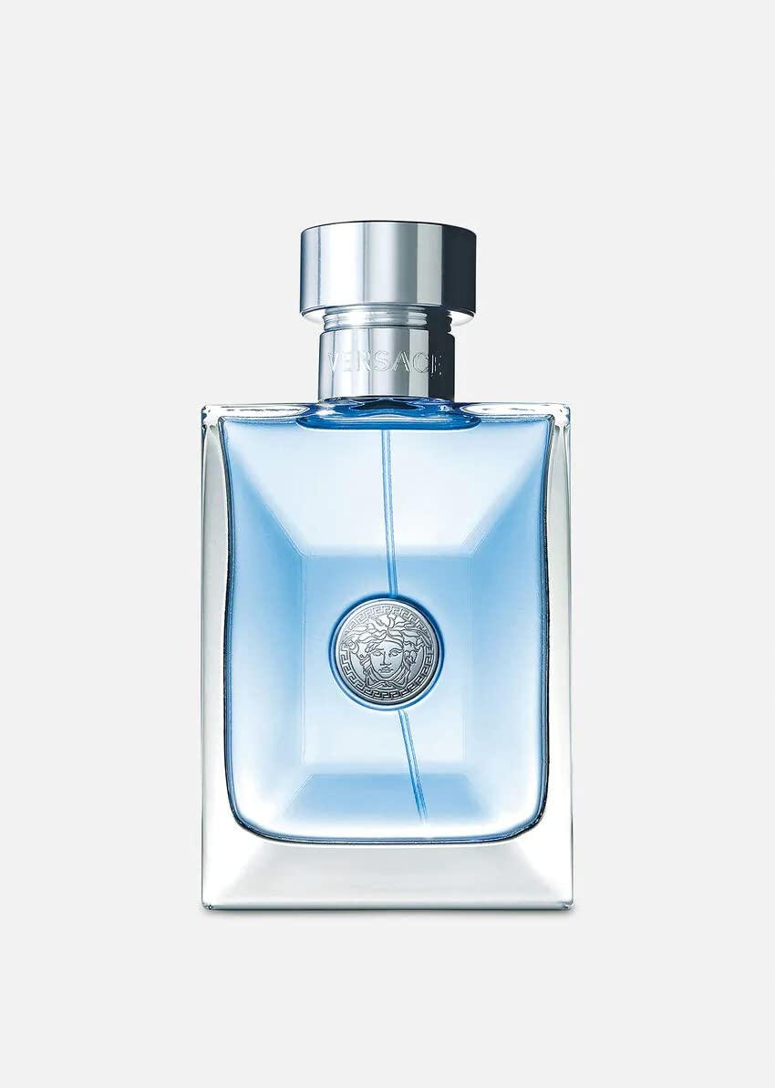 Versace side profile with cap off highlighting spray mechanism