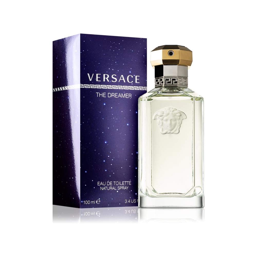Versace The Dreamer front bottle showing label and spray cap for elegant gifting