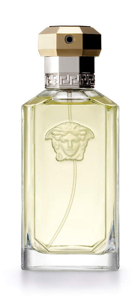 Versace The Dreamer held in hand to show 3.4 oz scale and easy everyday use benefit