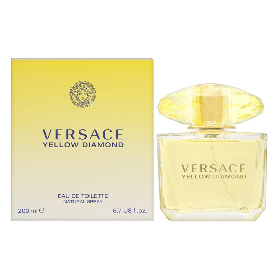 Versace Yellow Diamond front bottle view showing elegant packaging and gifting appeal