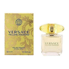 Versace Yellow Diamond 90ml next to hand for scale to confirm actual bottle size