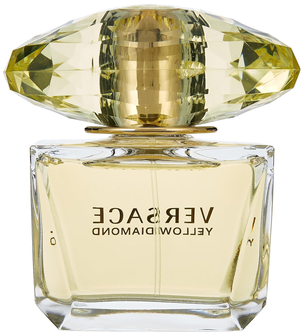 Versace Yellow Diamond side profile highlighting bottle shape and Versace motif for luxury appeal
