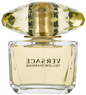 Versace Yellow Diamond side profile highlighting bottle shape and Versace motif for luxury appeal