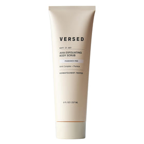 Versed Buff It Out front tube showing label and product benefits