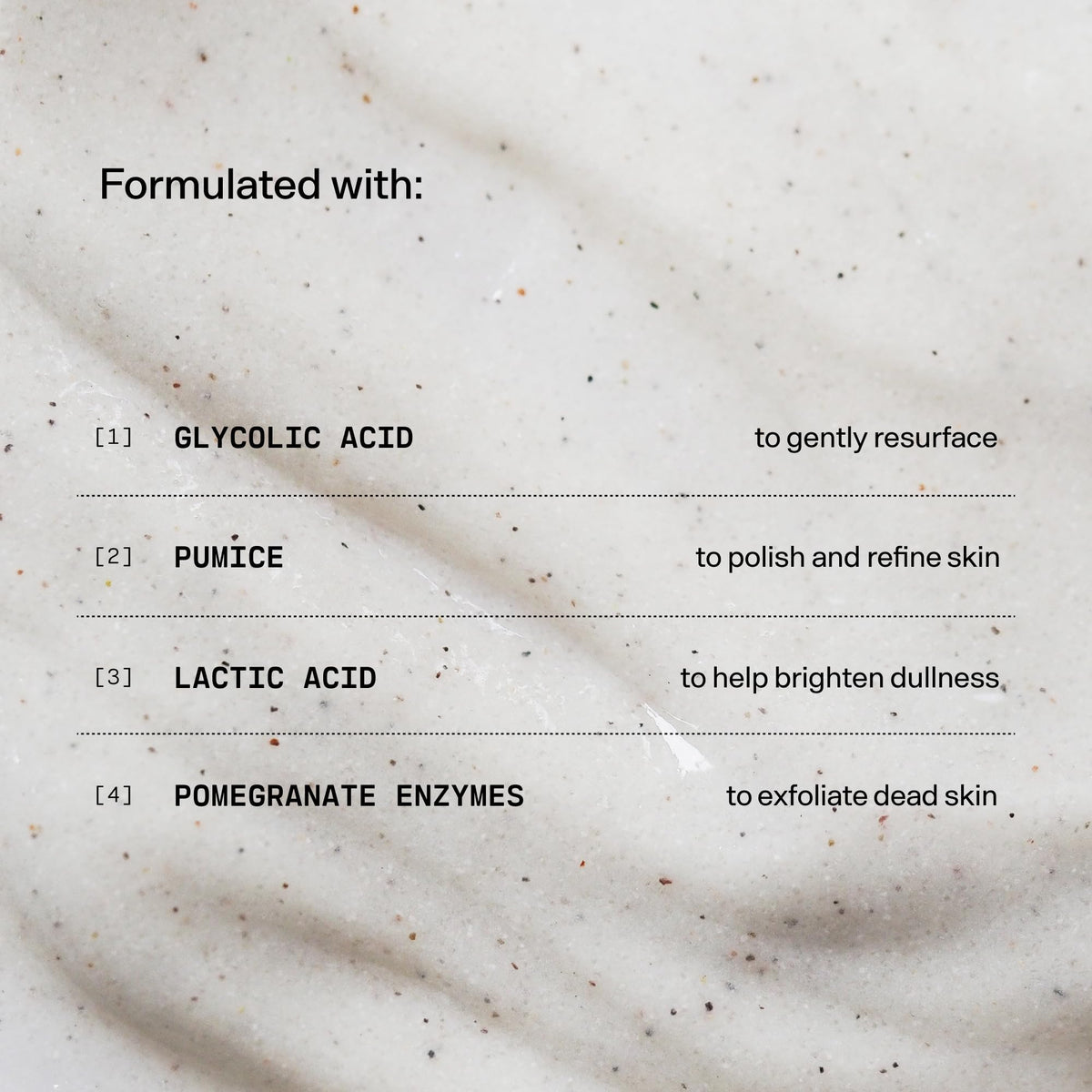 Versed Buff It Out applied to hand demonstrating easy in-shower use
