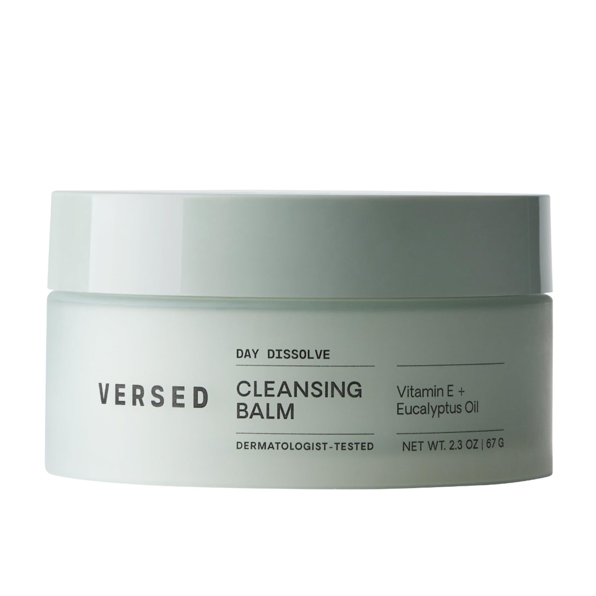 Versed Day Dissolve front jar showing packaging and clear product benefits