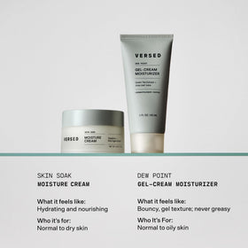 Versed Dew Point applied on hand demonstrating non-greasy, breathable finish
