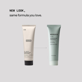 Versed ingredient focus on jojoba oil, communicates nourishing benefits and skin-softening effect